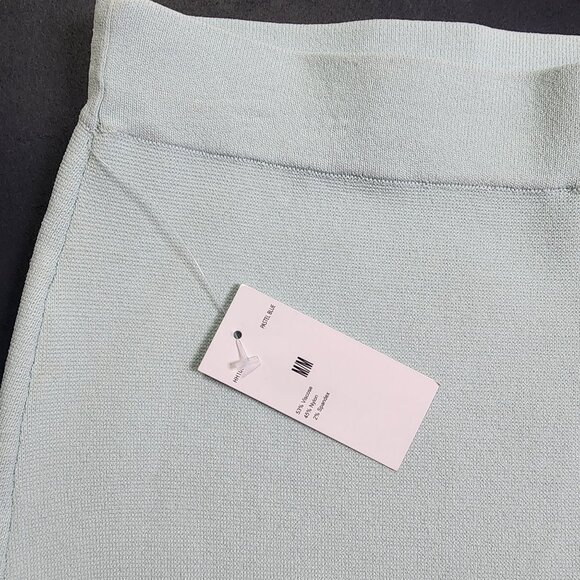 House Of Harlow 1960 Medium Knit Stretch Skirt Pastel Blue New With Tags - Picture 4 of 8